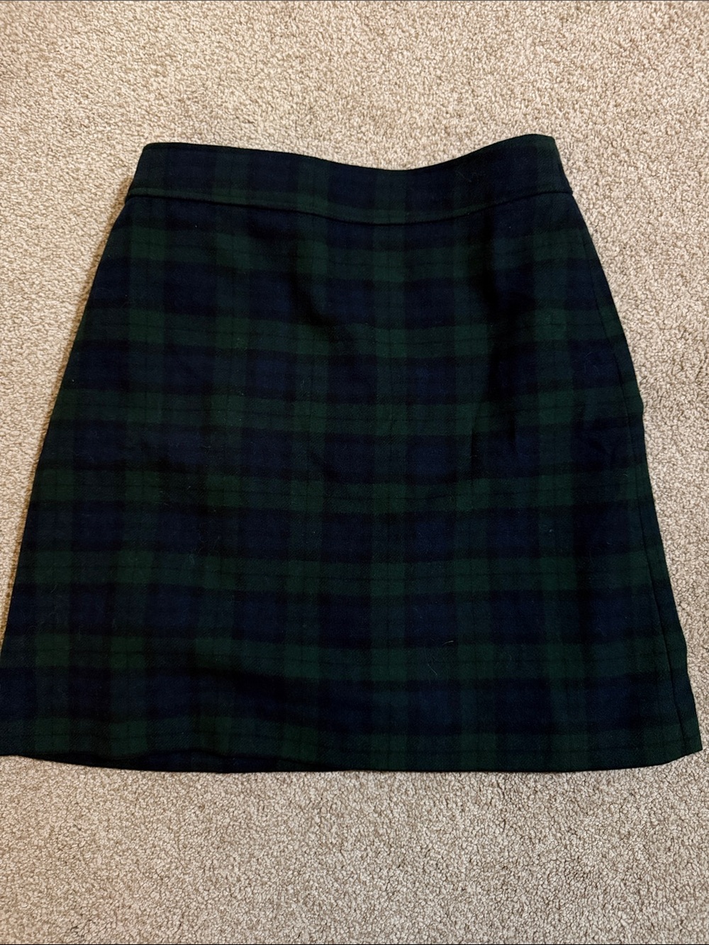 J. Crew Blackwatch Plaid Mini Skirt - Green & Navy